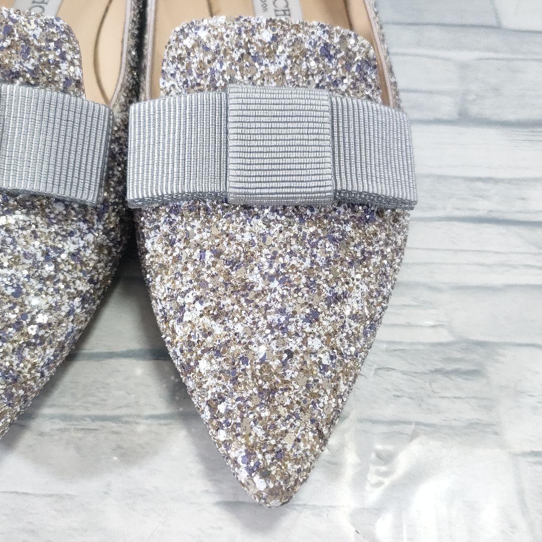 箱付き✨ジミーチュウ　GALA　グリッターパンプス　シルバー×パープル　37