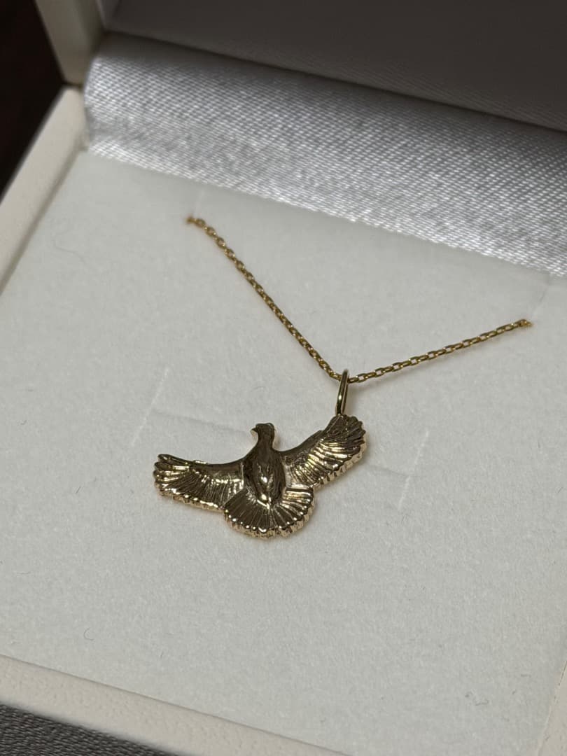 MASAKI AMSEI 羽ばたく雷鳥のペンダントトップ K10