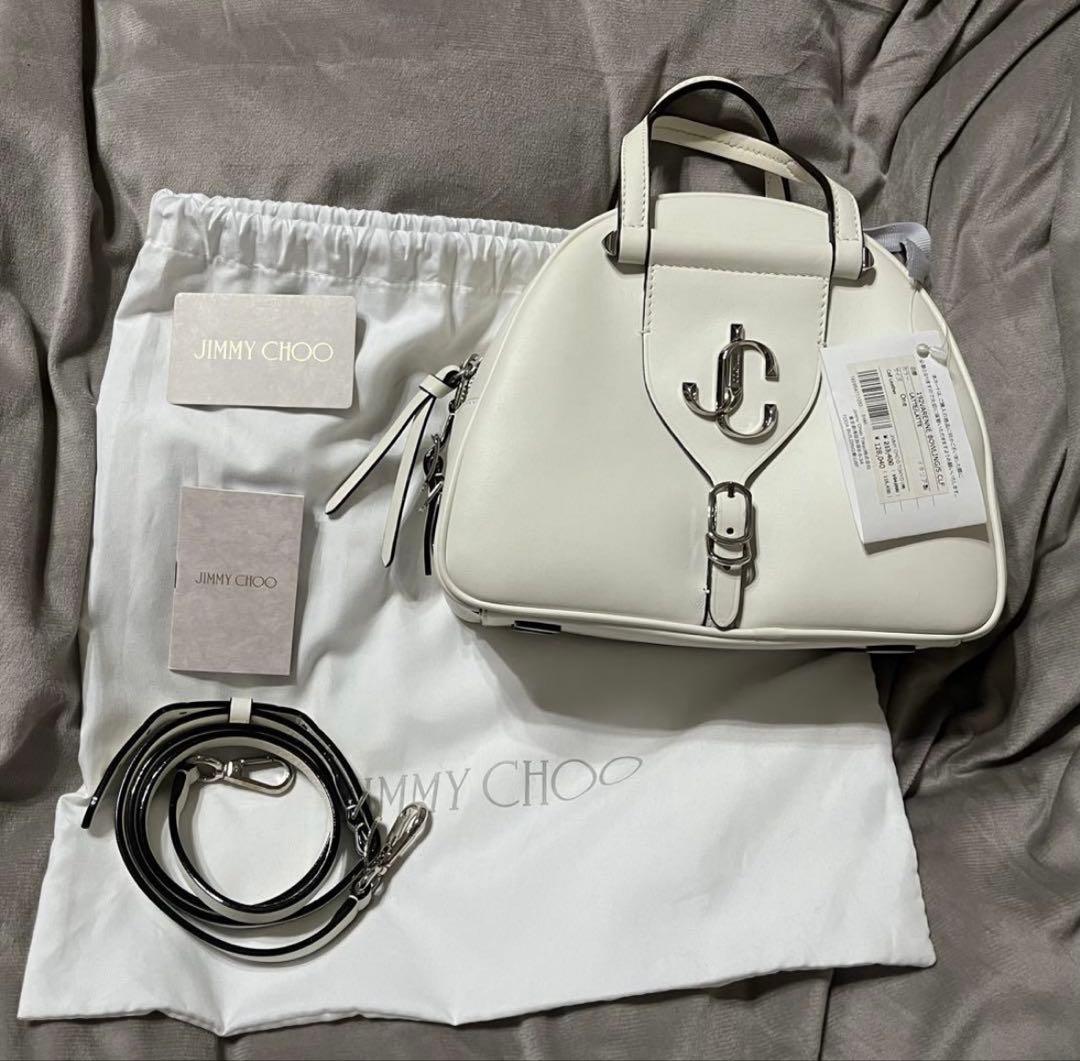 ジミーチュウ レザー ヴァレンヌ　ボーリング　ミニ　ハンド ショルダーバッグ