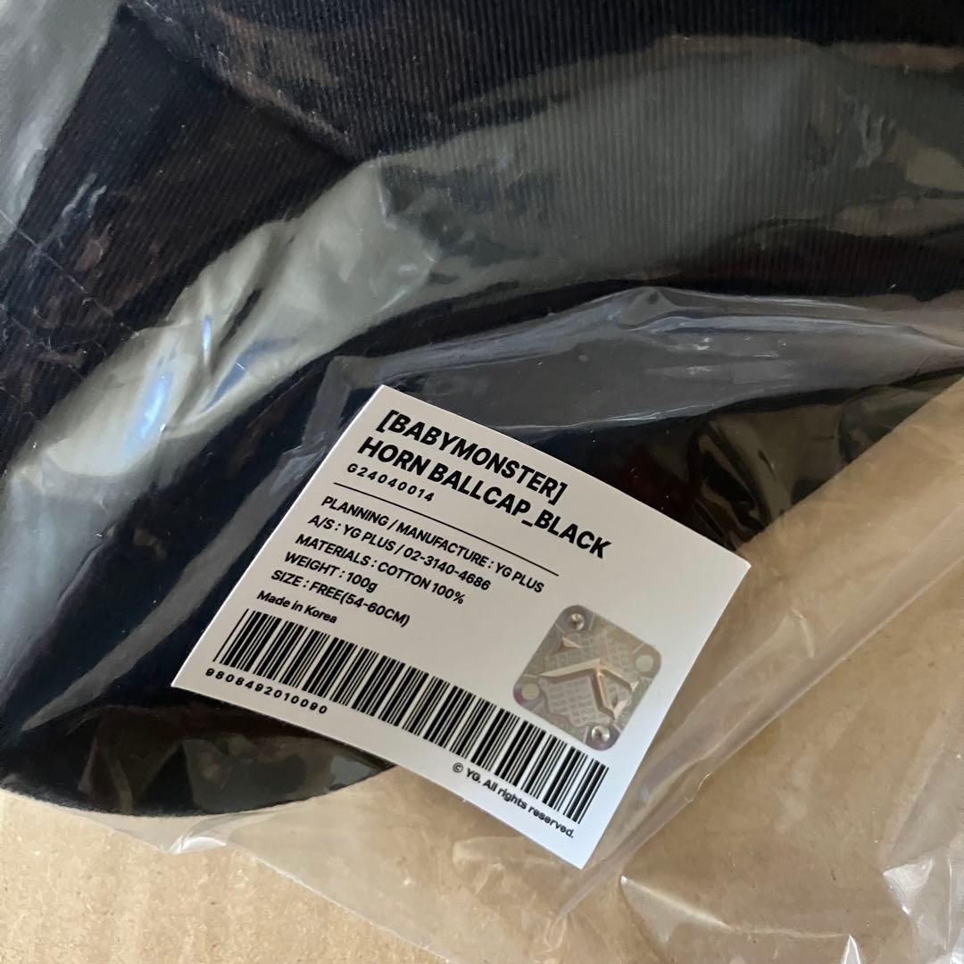 BABYMONSTER HORN BALLCAP ボールキャップ　ブラック　黒