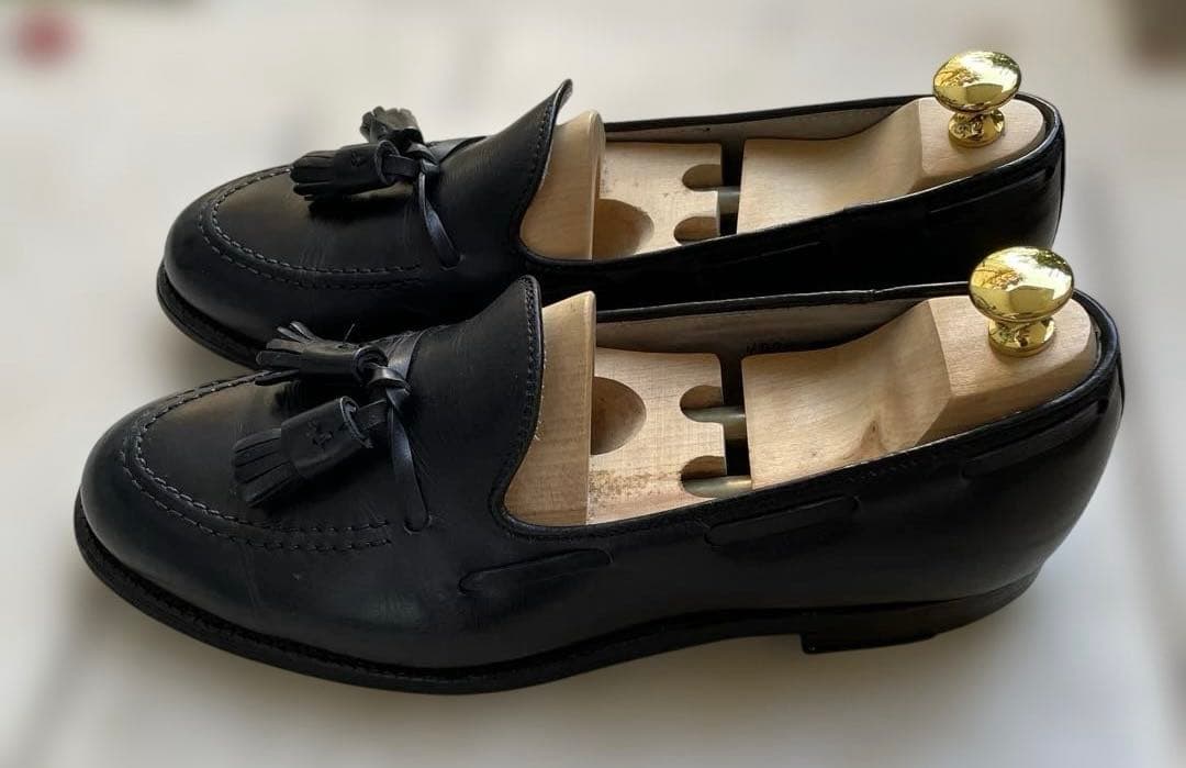 【わたち。】Alden 660 Black Tassle Loafers