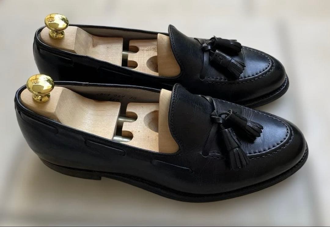 【わたち。】Alden 660 Black Tassle Loafers