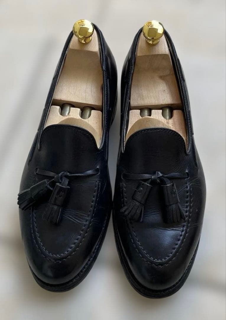【わたち。】Alden 660 Black Tassle Loafers