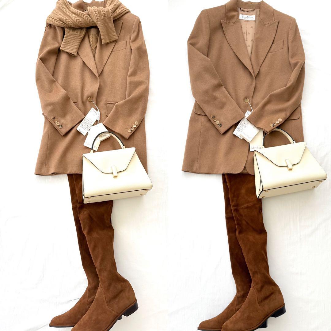 サオ様 おまとめです 値札付未使用 Max Mara キャメル100%ブレザー