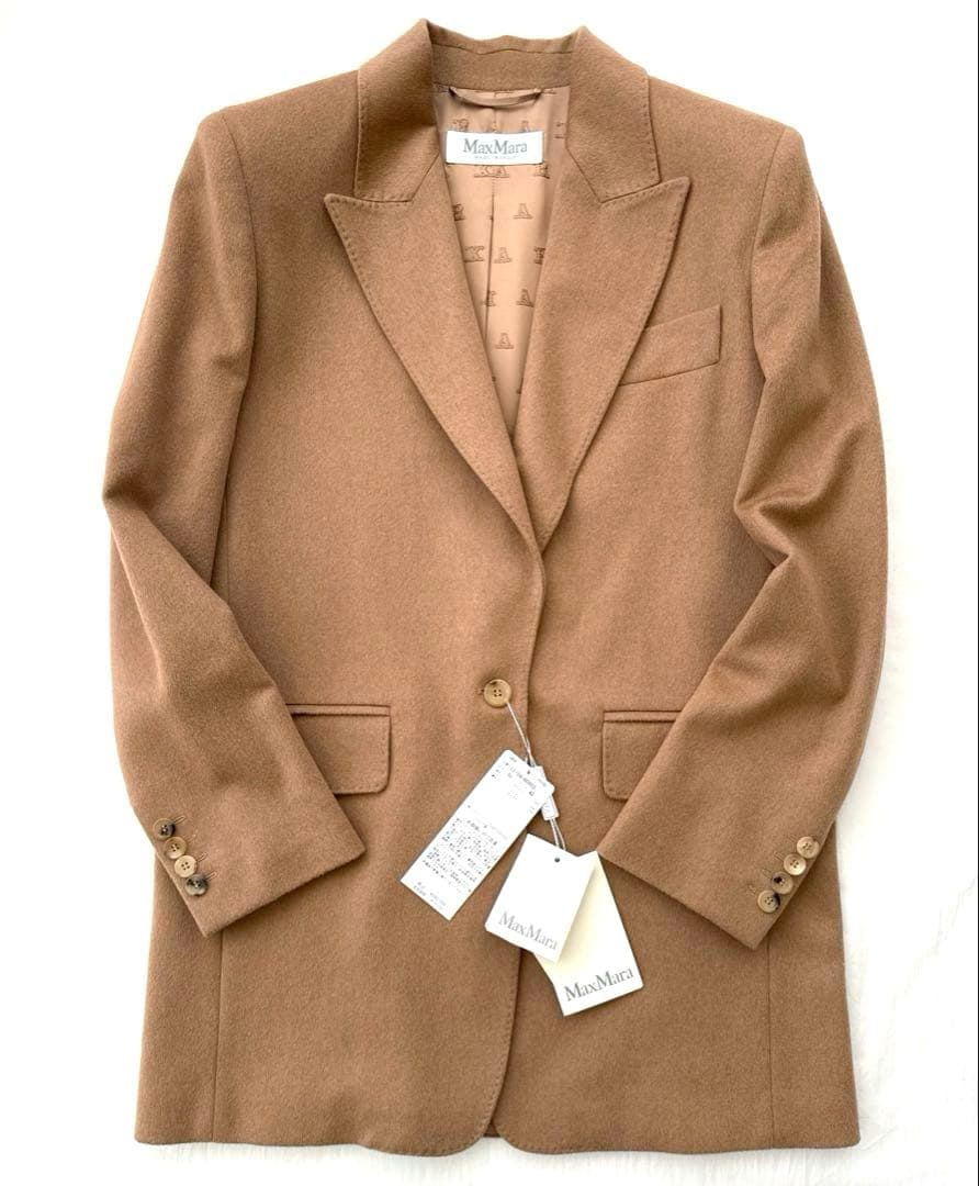 サオ様 おまとめです 値札付未使用 Max Mara キャメル100%ブレザー