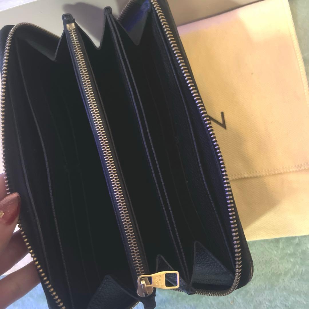 ルイヴィトン　アンプラント　ジッピー　ウォレット　黒　モノグラム　ノワール