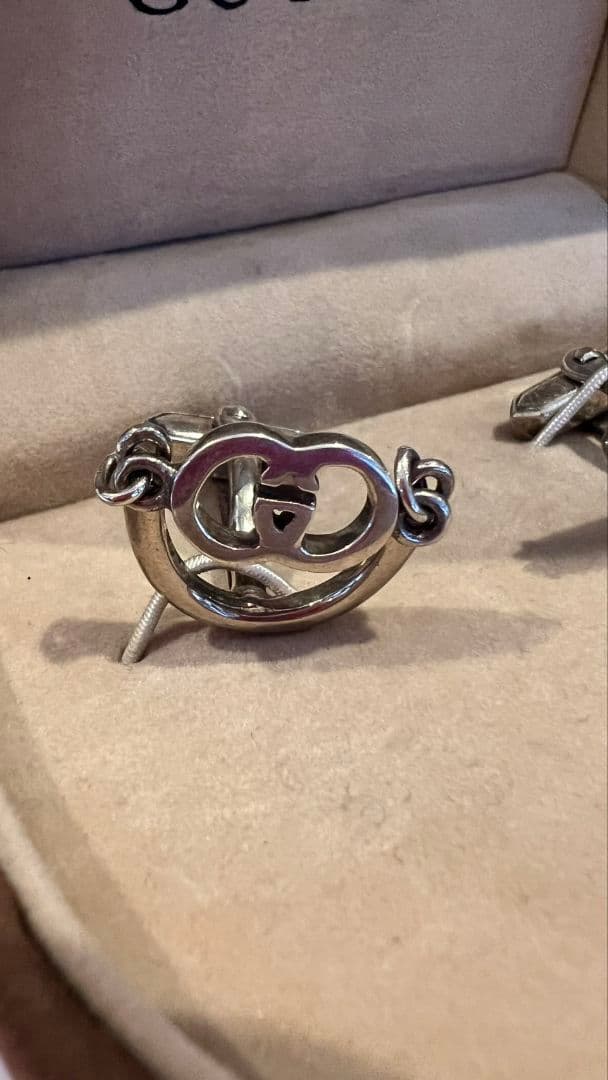 希少 【美品】GUCCI カフス 銀製馬具 オールドグッチ インターロッキング
