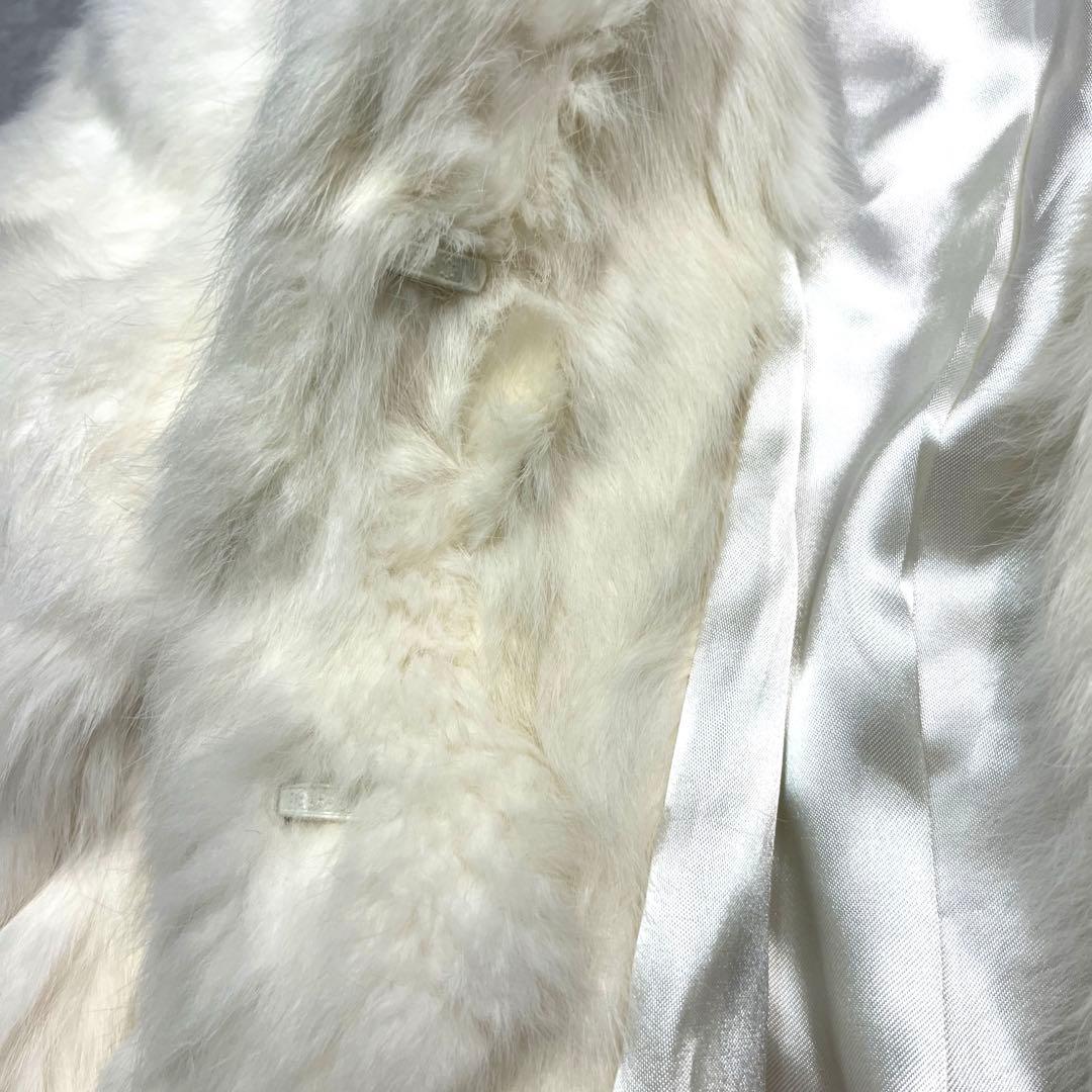 00s ラビットファー　コート　ホワイト　y2k ダークコア　フェアリーグランジ