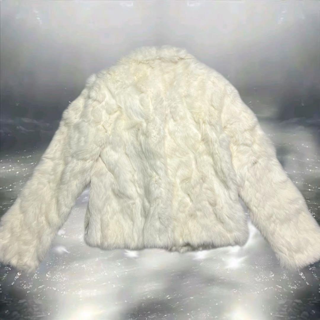 00s ラビットファー　コート　ホワイト　y2k ダークコア　フェアリーグランジ