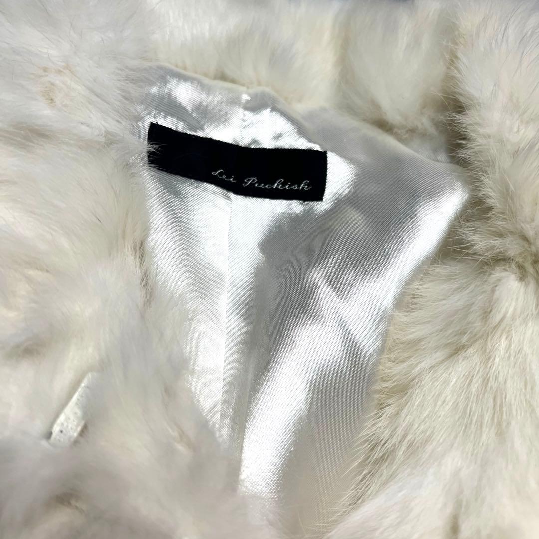 00s ラビットファー　コート　ホワイト　y2k ダークコア　フェアリーグランジ