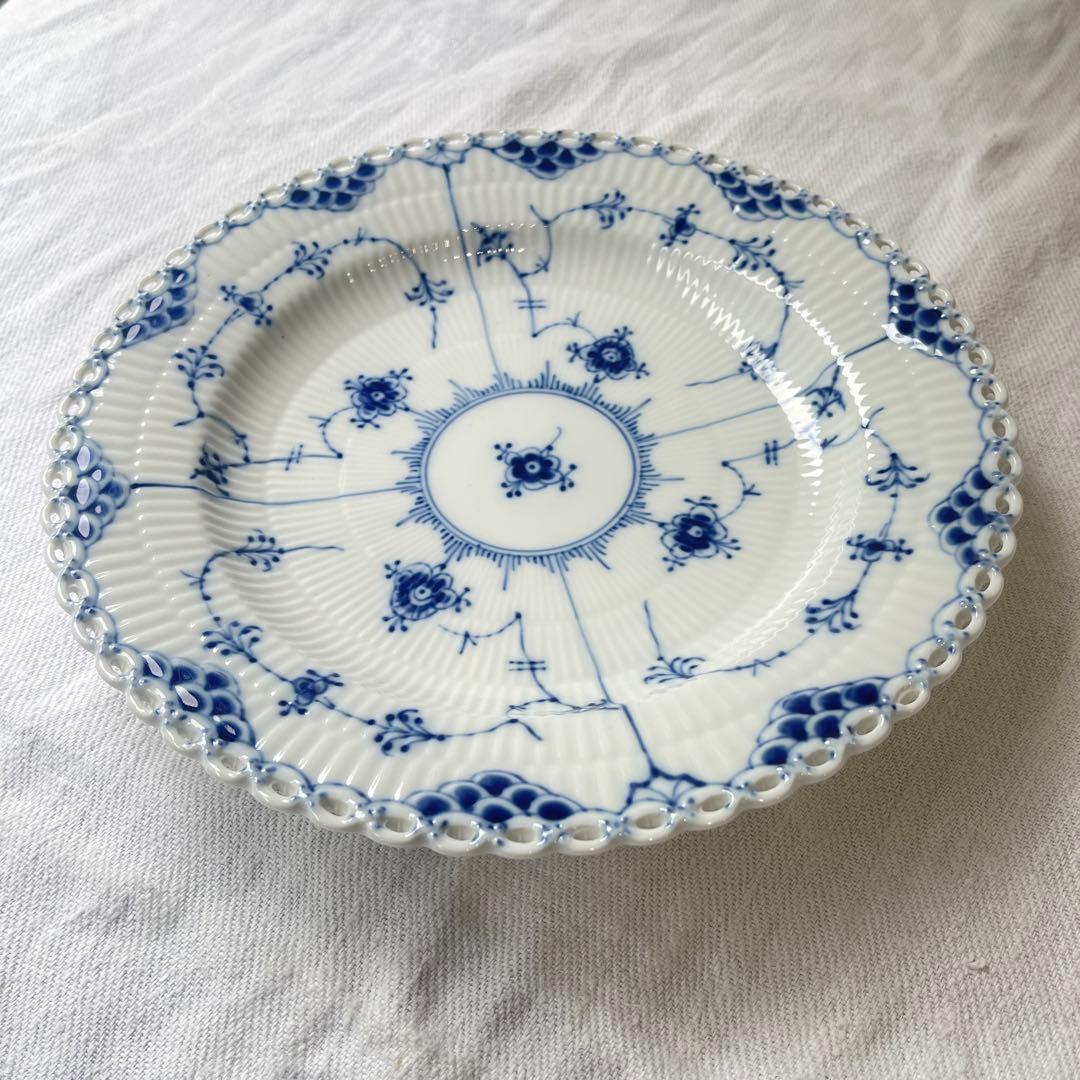 ロイヤルコペンハーゲン ブルーフルーテッド プレート フルレース 25cm⑤