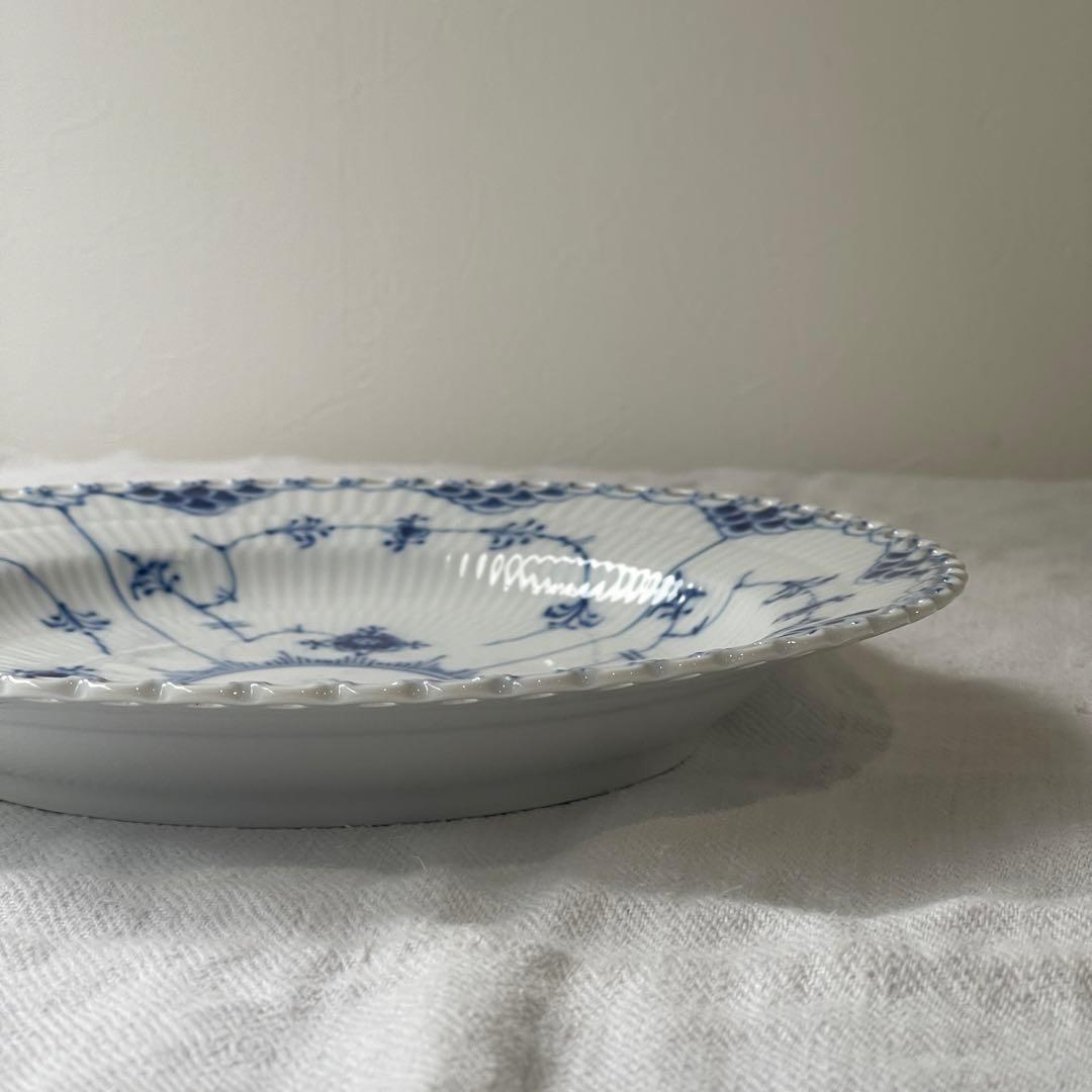 ロイヤルコペンハーゲン ブルーフルーテッド プレート フルレース 25cm⑤