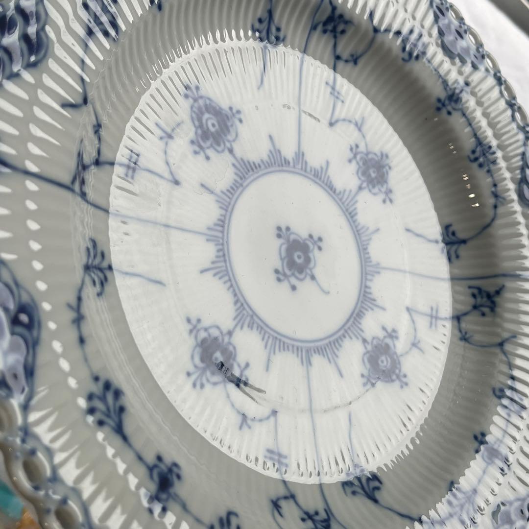 ロイヤルコペンハーゲン ブルーフルーテッド プレート フルレース 25cm⑤