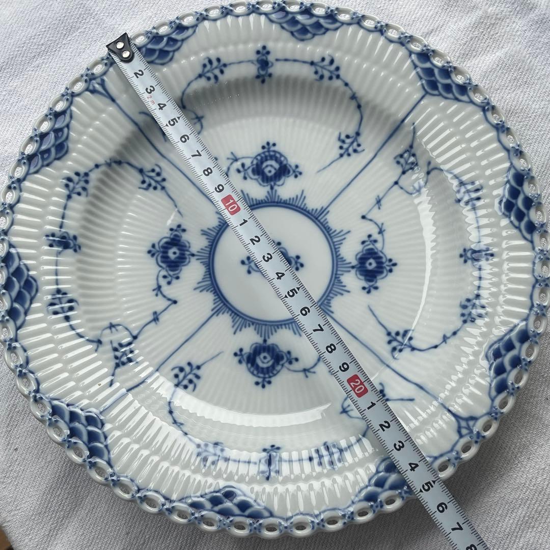 ロイヤルコペンハーゲン ブルーフルーテッド プレート フルレース 25cm⑤