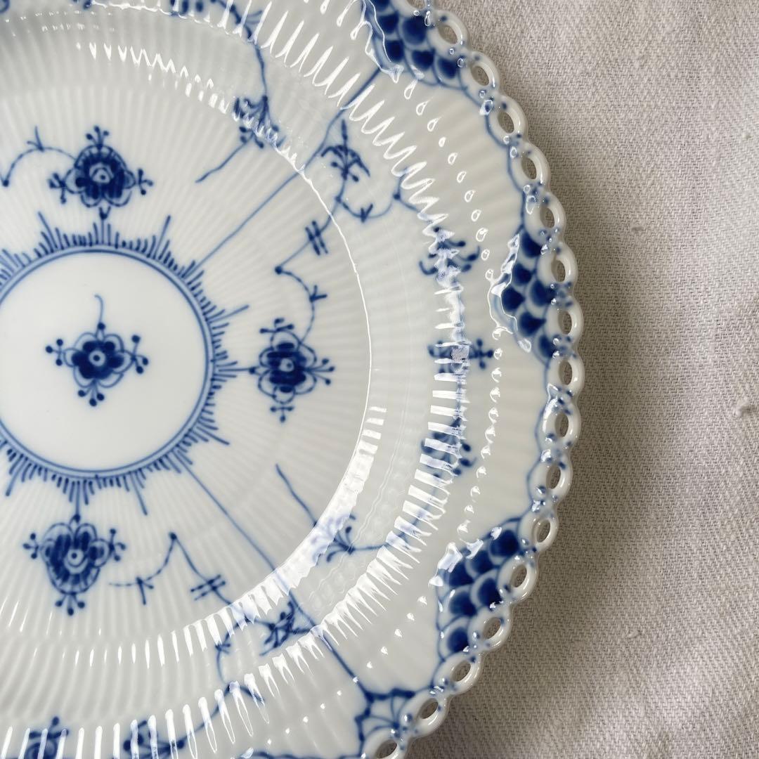 ロイヤルコペンハーゲン ブルーフルーテッド プレート フルレース 25cm⑤