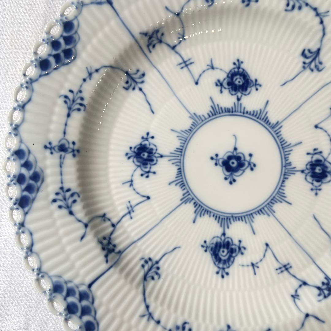 ロイヤルコペンハーゲン ブルーフルーテッド プレート フルレース 25cm⑤