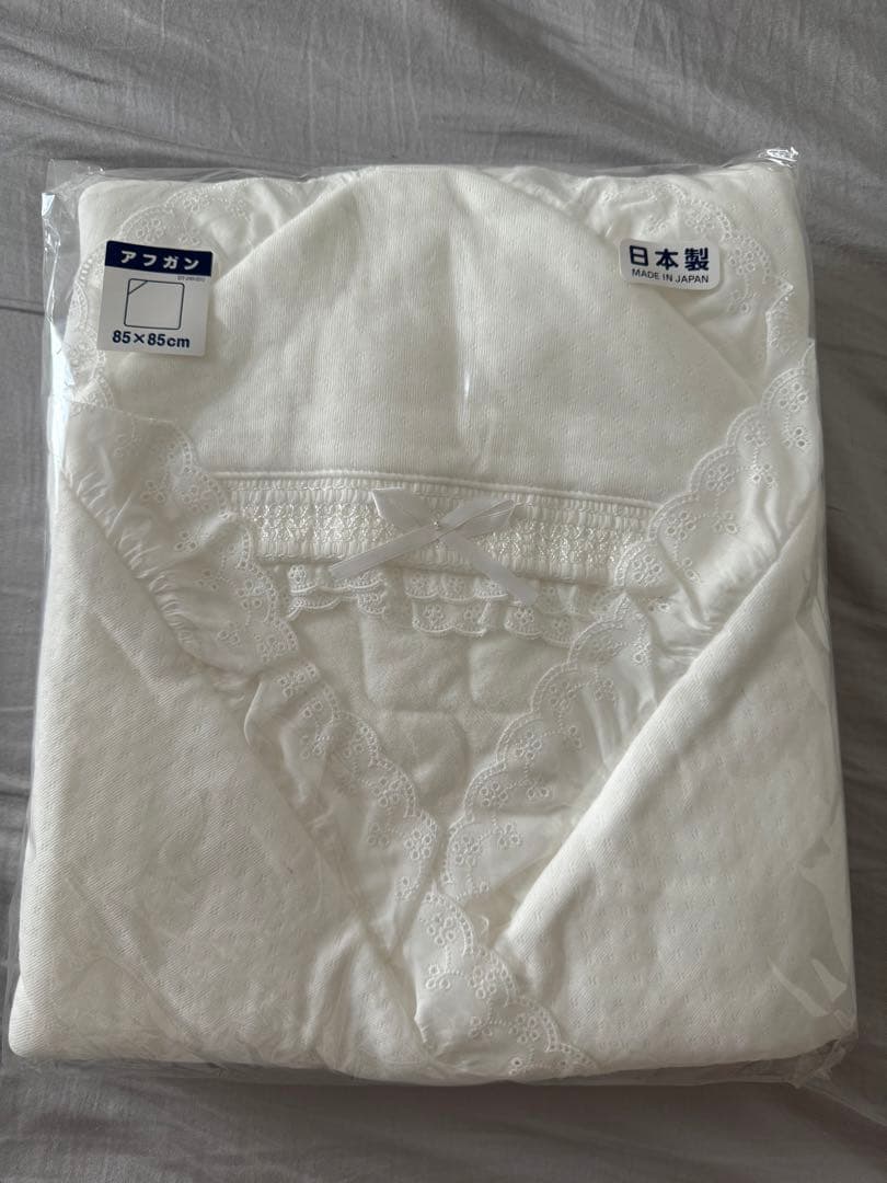 ニットジャカードアフガン（おくるみ）新品未開封 現行品