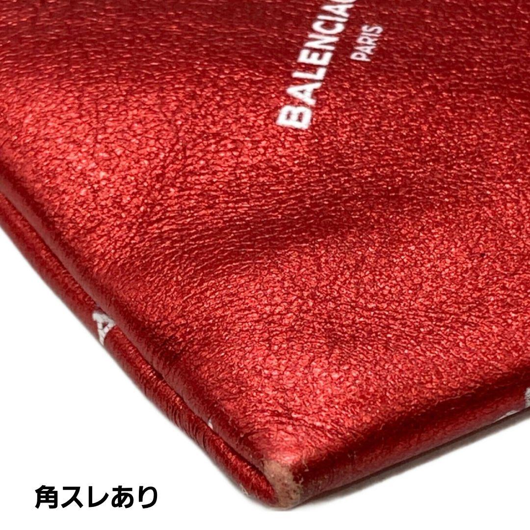 最終価格！BALENCIAGAバレンシアガ ロゴクラッチバッグ パーティーレッド