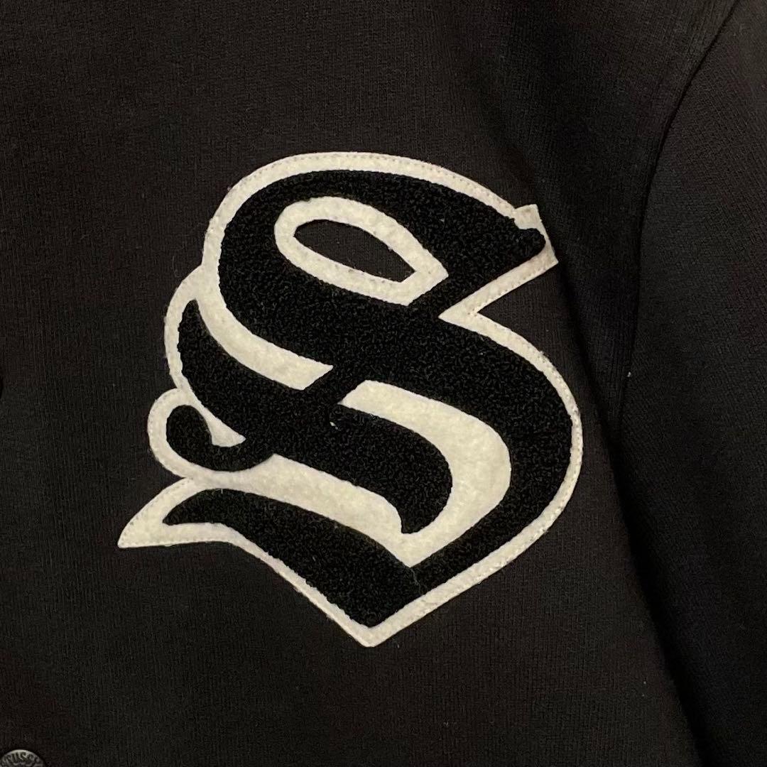 461【人気Lサイズ】ステューシー♤刺繍ビッグロゴ　スウェット　スタジャン　人気