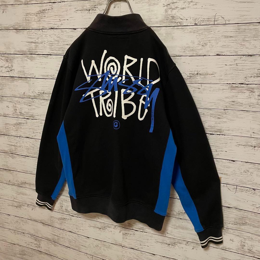 461【人気Lサイズ】ステューシー♤刺繍ビッグロゴ　スウェット　スタジャン　人気