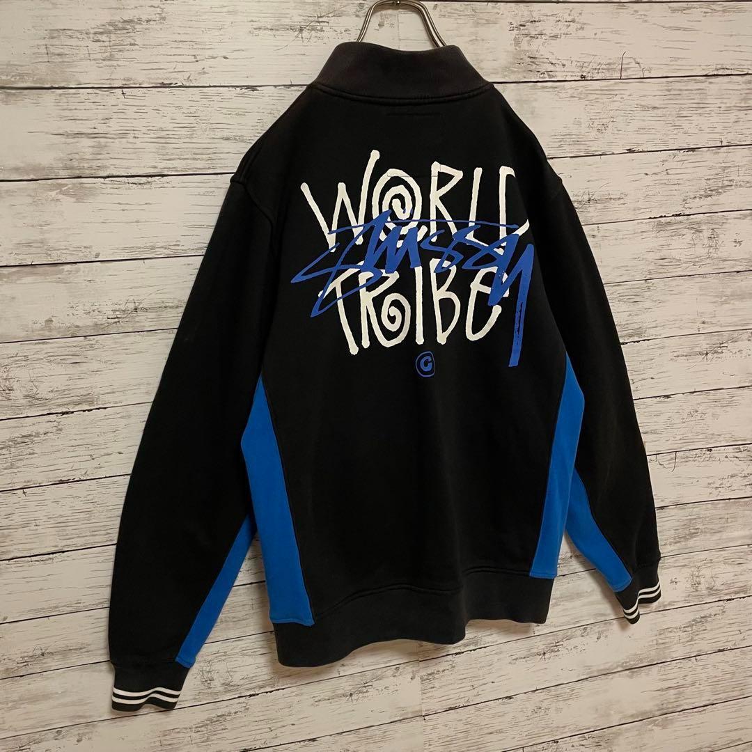 461【人気Lサイズ】ステューシー♤刺繍ビッグロゴ　スウェット　スタジャン　人気