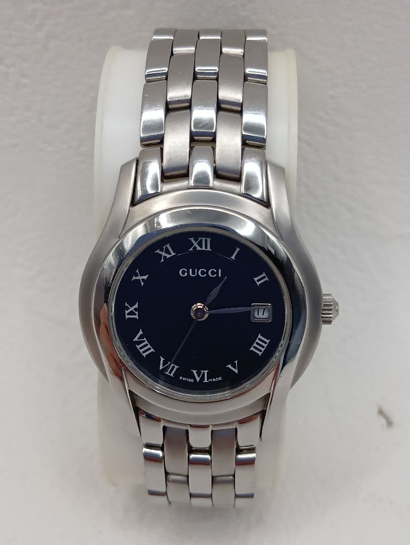 最終値下１０日１５時まで　GUCCI レディース 腕時計 ブラック文字盤　稼働品