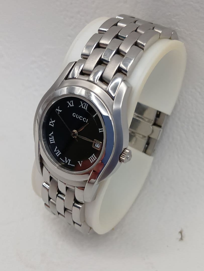 最終値下１０日１５時まで　GUCCI レディース 腕時計 ブラック文字盤　稼働品