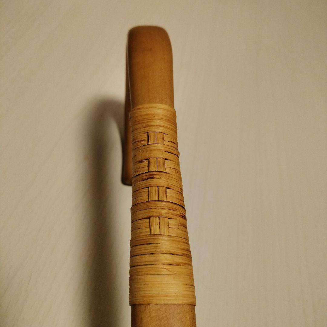 新品　藍染布地の日傘　麻　白木手元 　日本製　長傘　和傘