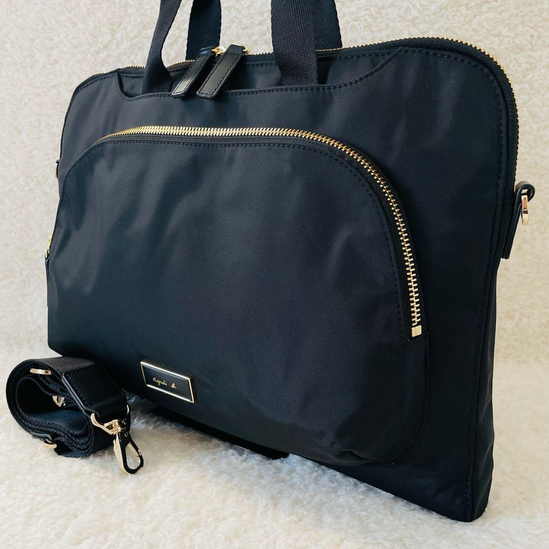 【未使用】アニエスベー ビジネスバッグ 2way ショルダーバッグ 黒