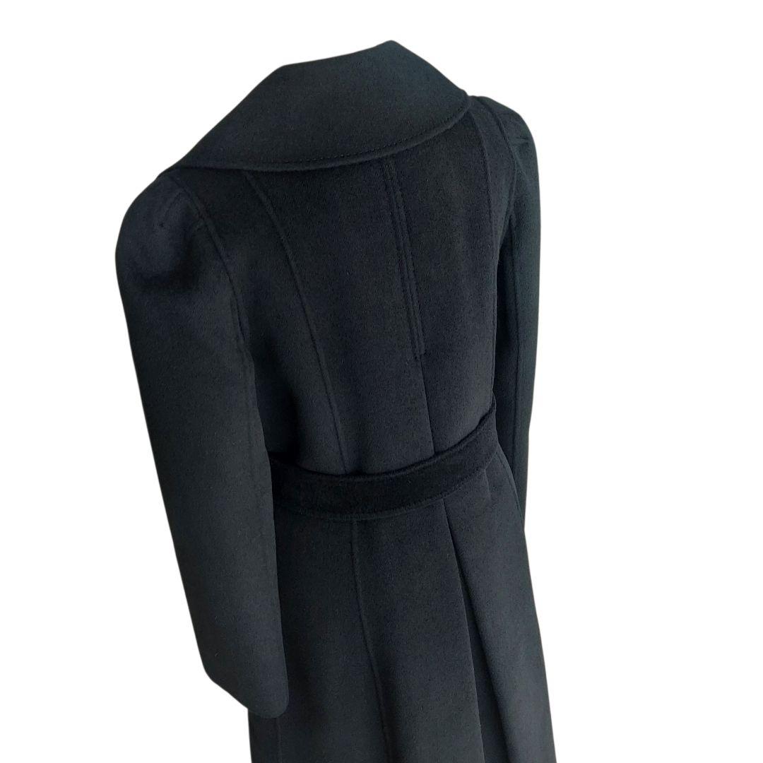 美品✨EPOCA アンゴラカシミヤウールコート　40 ベルト　Aライン　黒