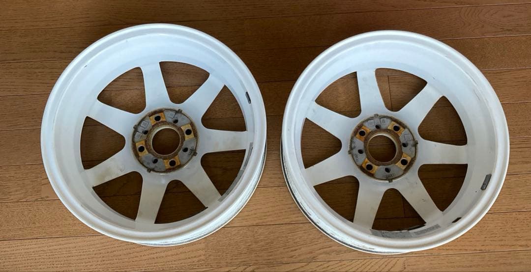 ワーク エモーション T7 15インチ PCD100 4穴 ホワイト 2本