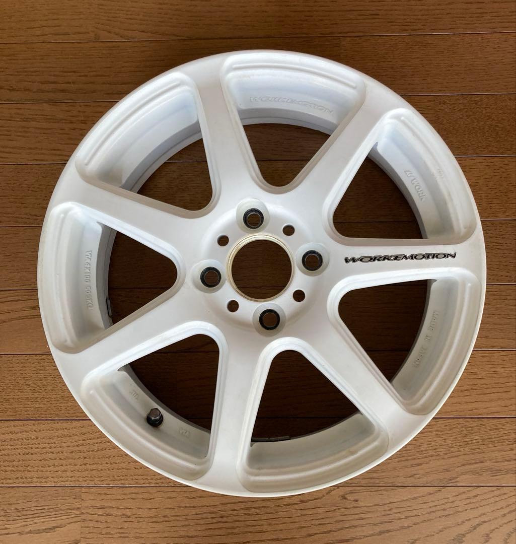 ワーク エモーション T7 15インチ PCD100 4穴 ホワイト 2本