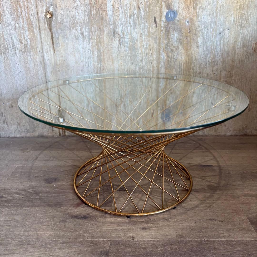 Francfranc マーリア コーヒーテーブル センターテーブル ゴールド