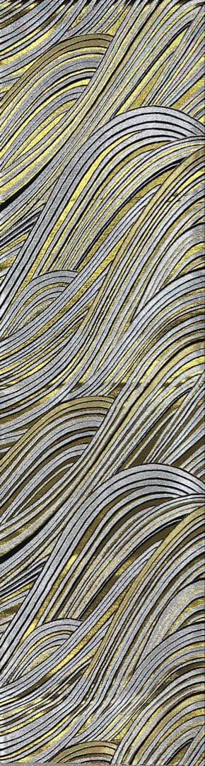 振り袖　フルセット　別誂長襦袢付　珍品　個性的　黒地　パーティー　結婚式　697