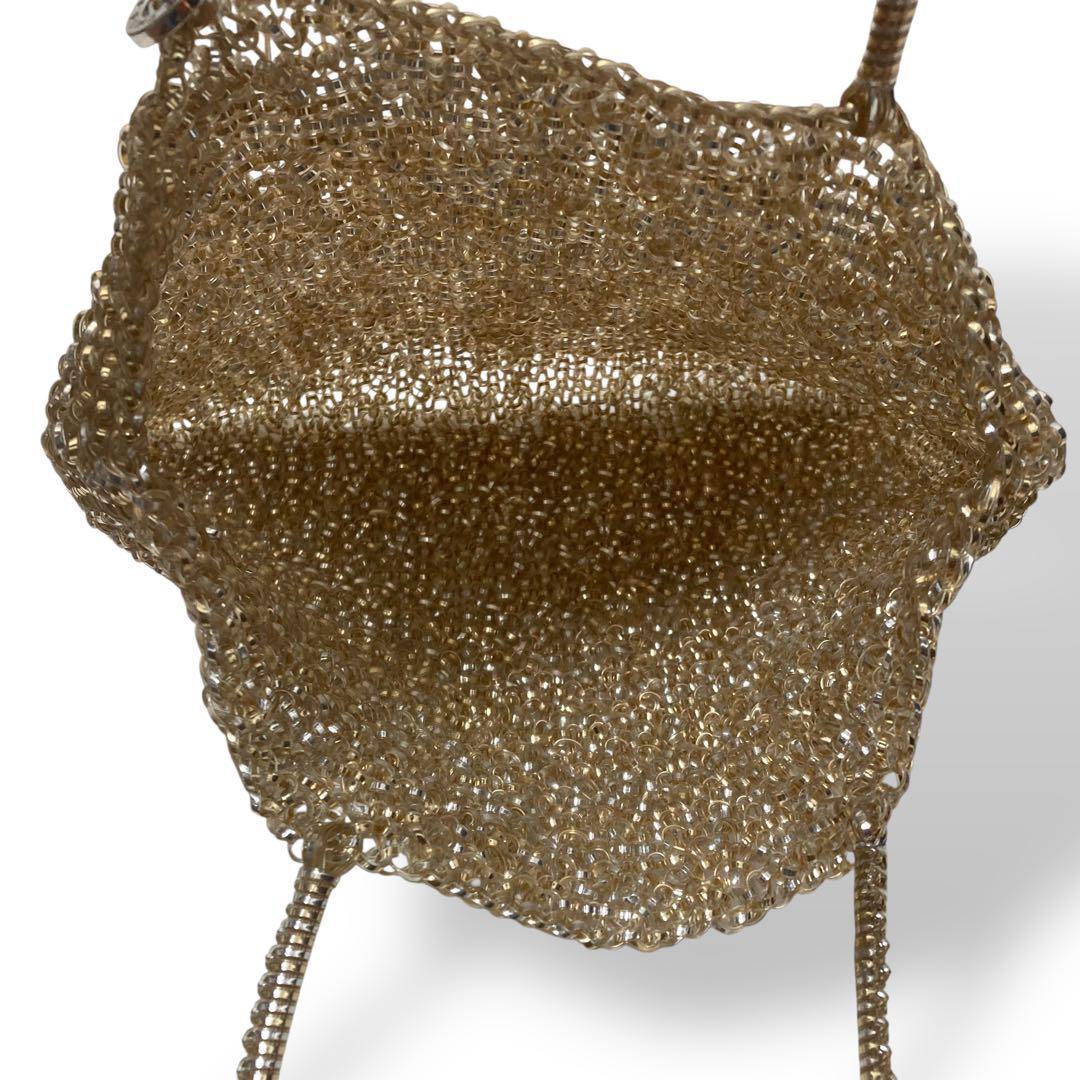 【美品】アンテプリマ　パーティーバッグ　ワイヤー　ハンド　ゴールド　ギャランティ