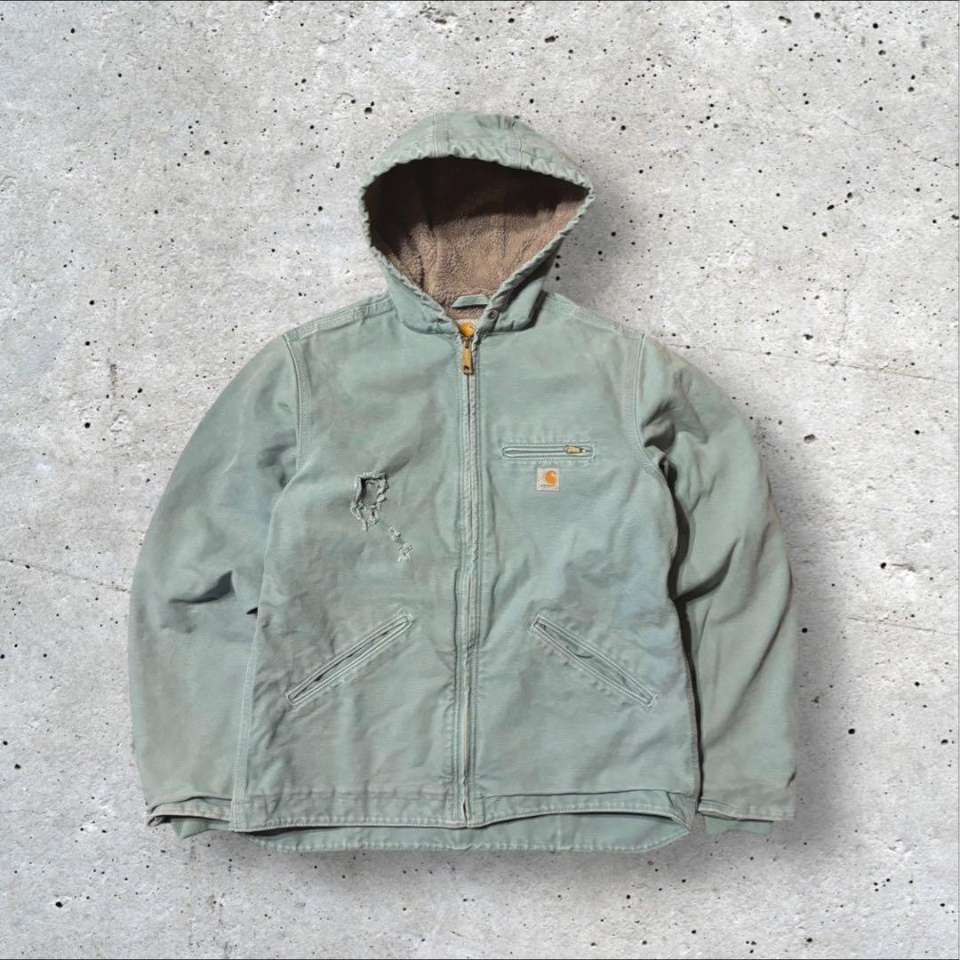 〈カーハート〉シエラジャケット　アクティブジャケット　水色　S 裏ボア　ボロ i