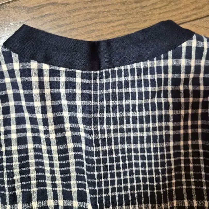 パラスパレス 綿麻チェックワンピース