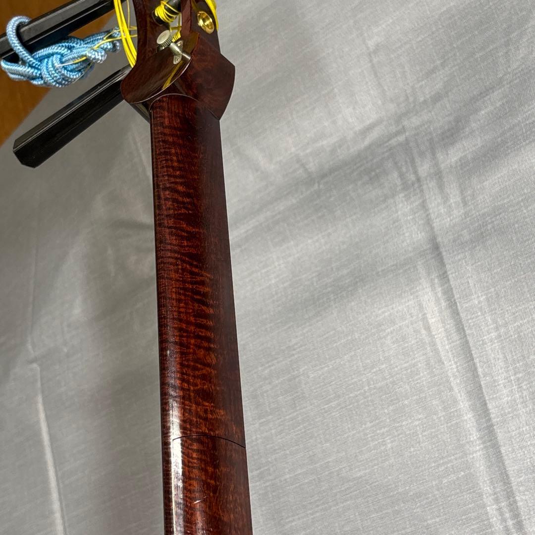 三味線本体 紅木　金細　最高級 ハードケース付き