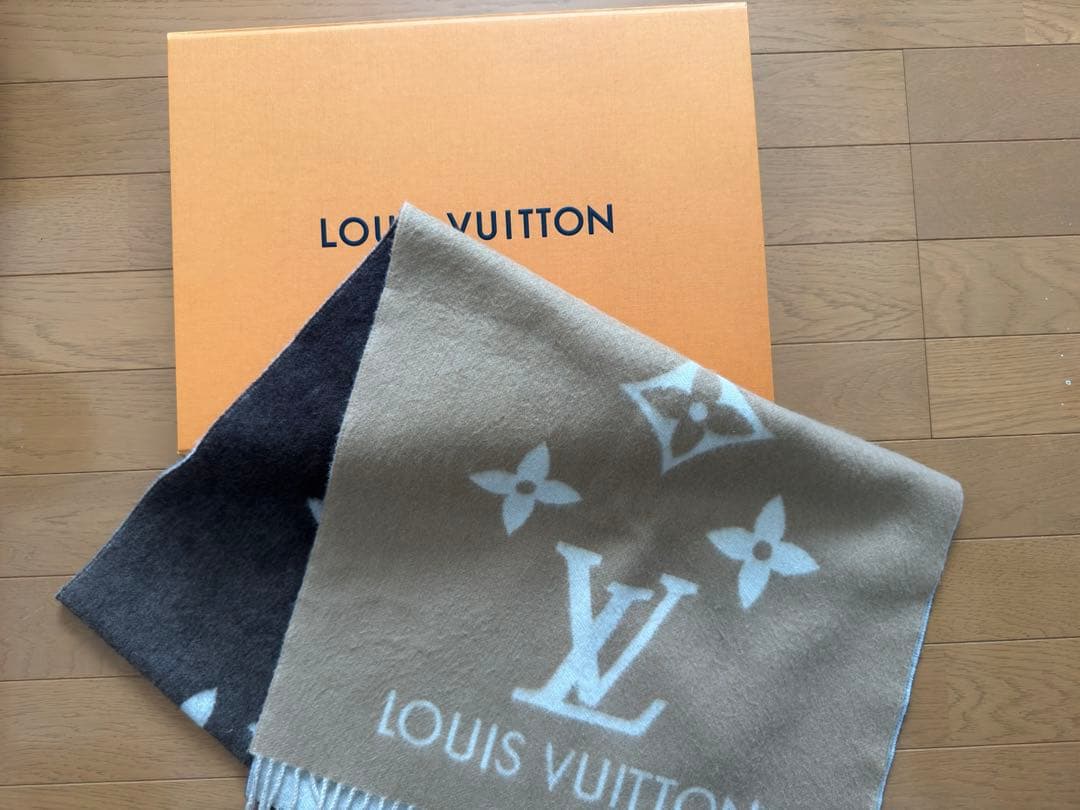 LOUIS VUITTON マフラー レイキャビック グラディエント ベージュ
