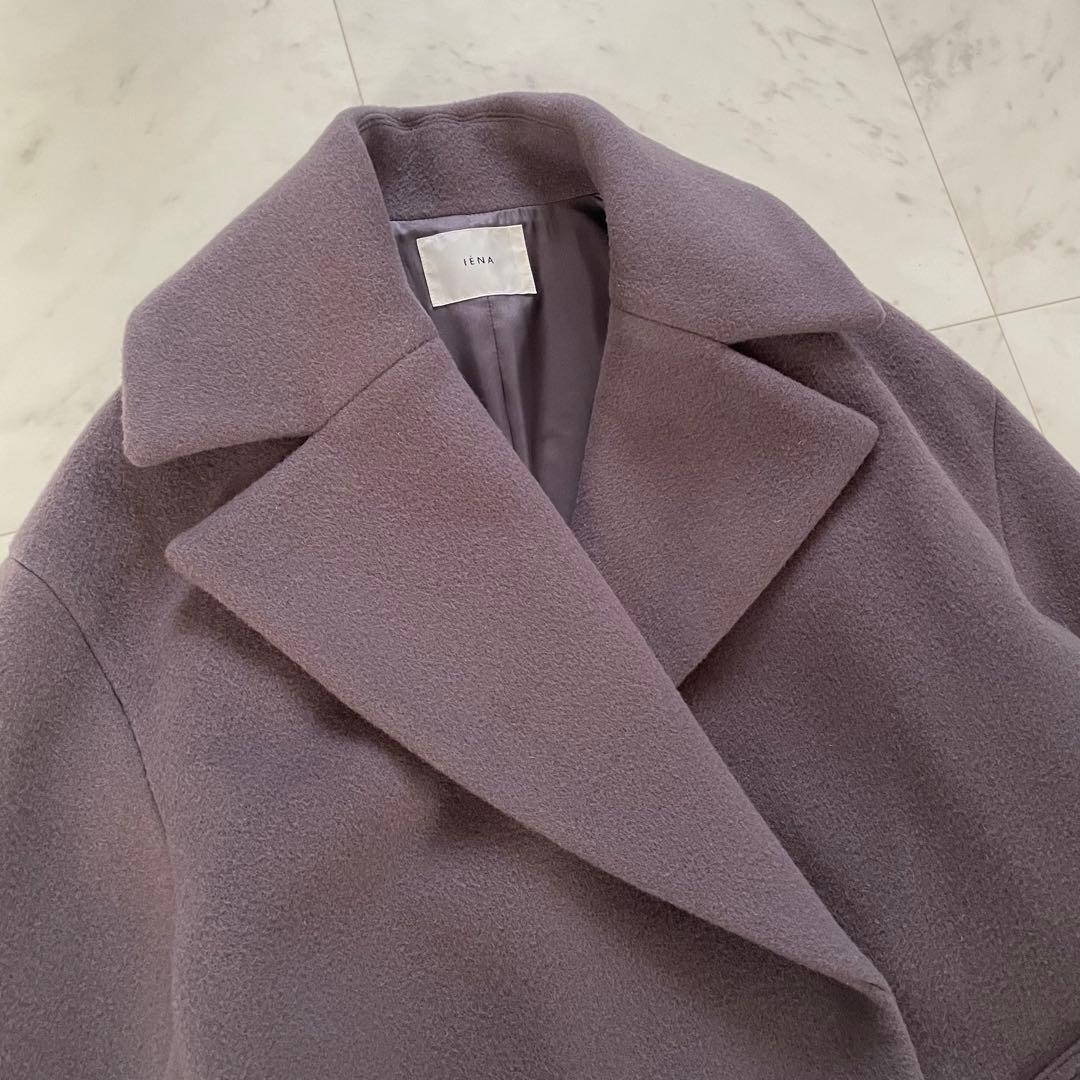 美品✨イエナ super140 ウールコクーンショートコート グレー