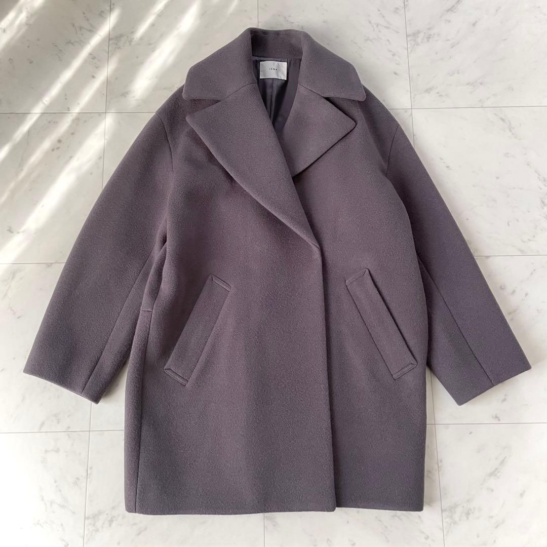 美品✨イエナ super140 ウールコクーンショートコート グレー