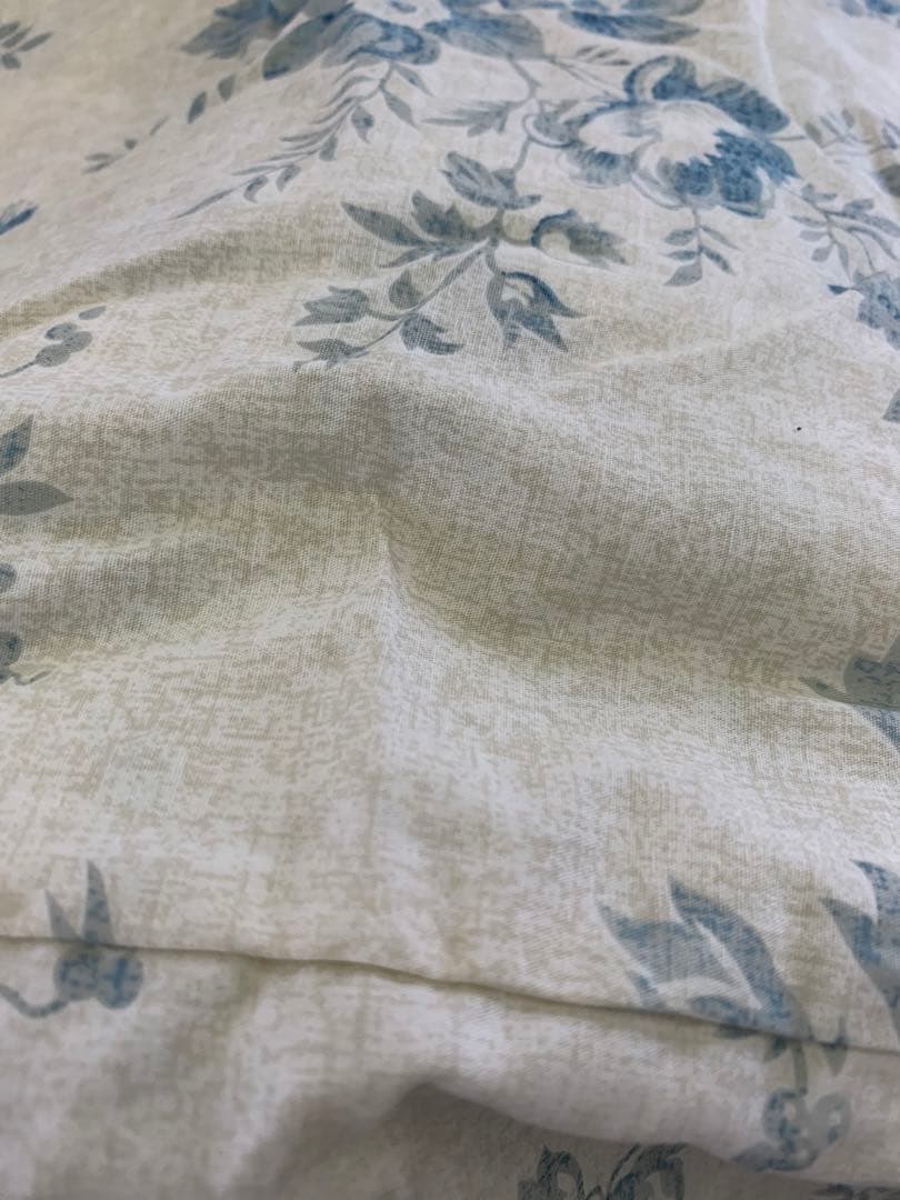 Ralph Laurenラルフローレン、掛け布団カバー ブルー花柄ユニークな模様