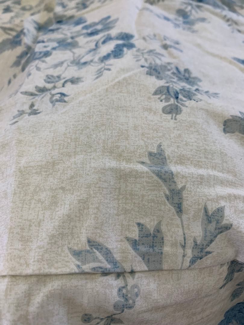 Ralph Laurenラルフローレン、掛け布団カバー ブルー花柄ユニークな模様
