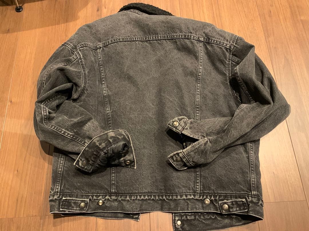 Levi's ブラックデニム ボアジャケット L USA製 ヴィンテージ　90s