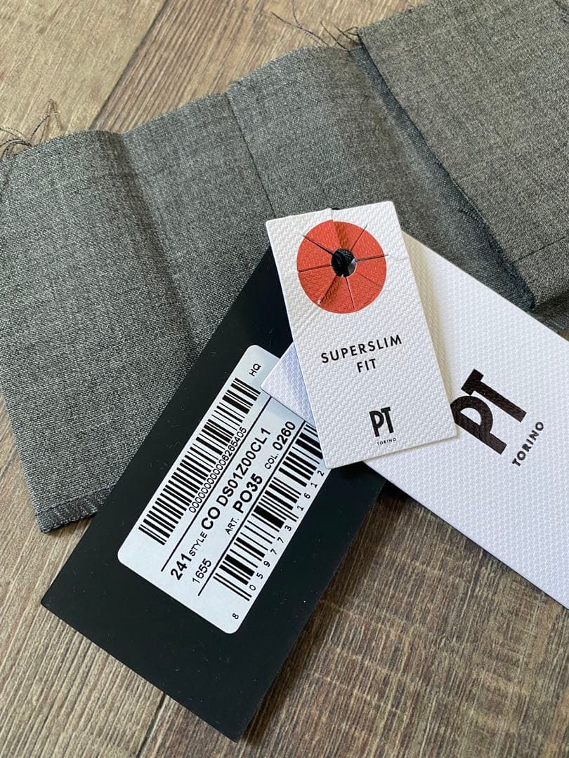 PT TORINOウォッシャブルテクノウール サイズ48 ミディアムグレー