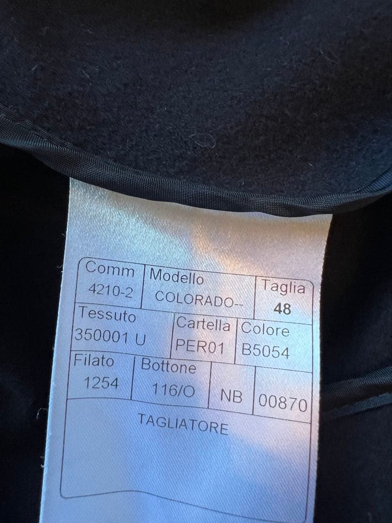 タリアトーレ　ネイビー　チェスターコート　サイズ48