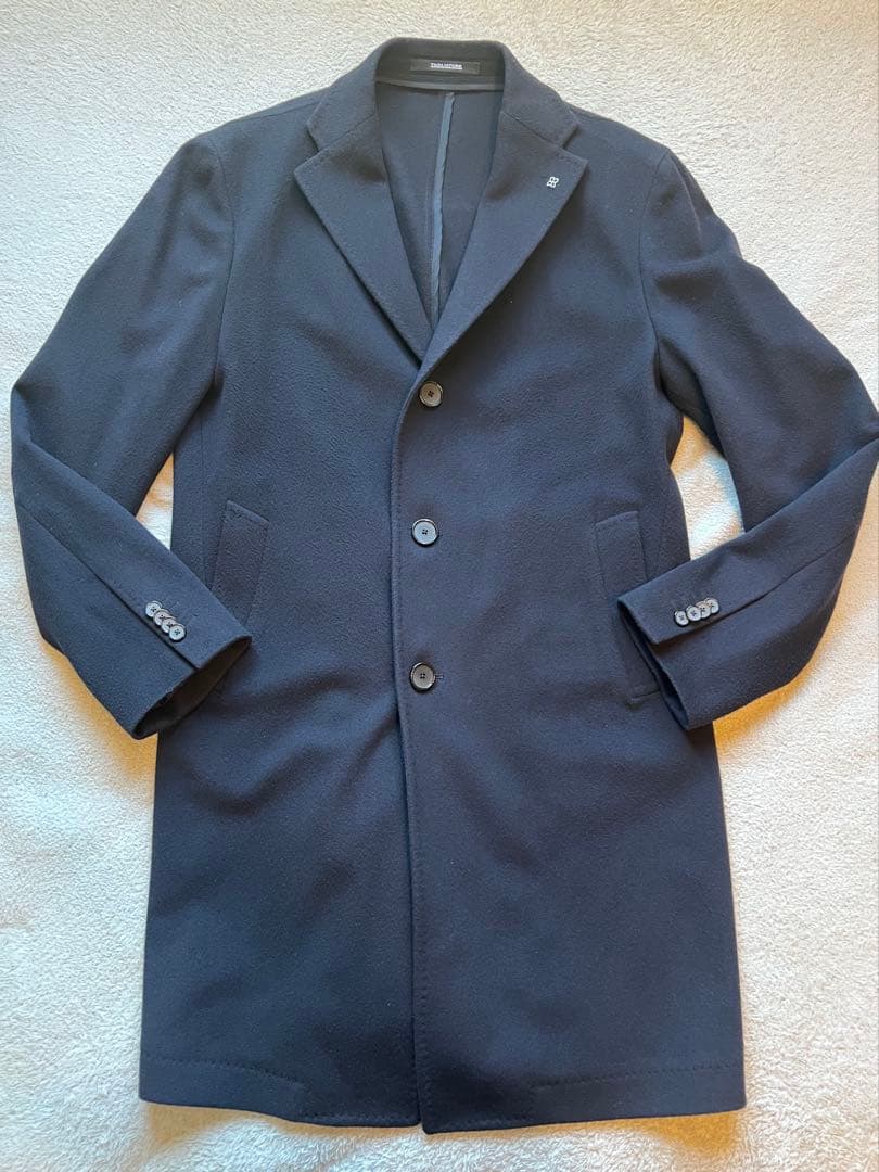 タリアトーレ　ネイビー　チェスターコート　サイズ48