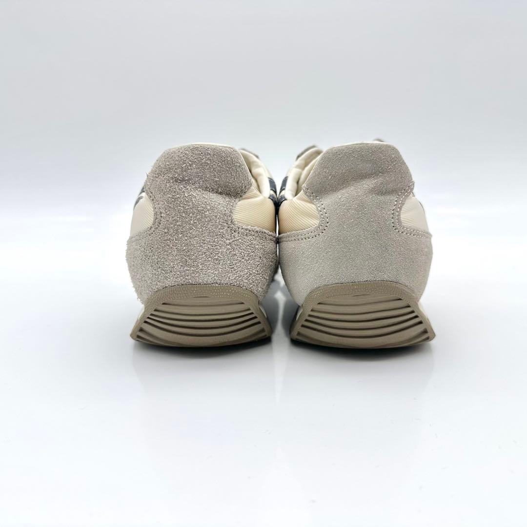 【美品】パトリック マラソン ベージュ ネイビー スエード メッシュ 23.5