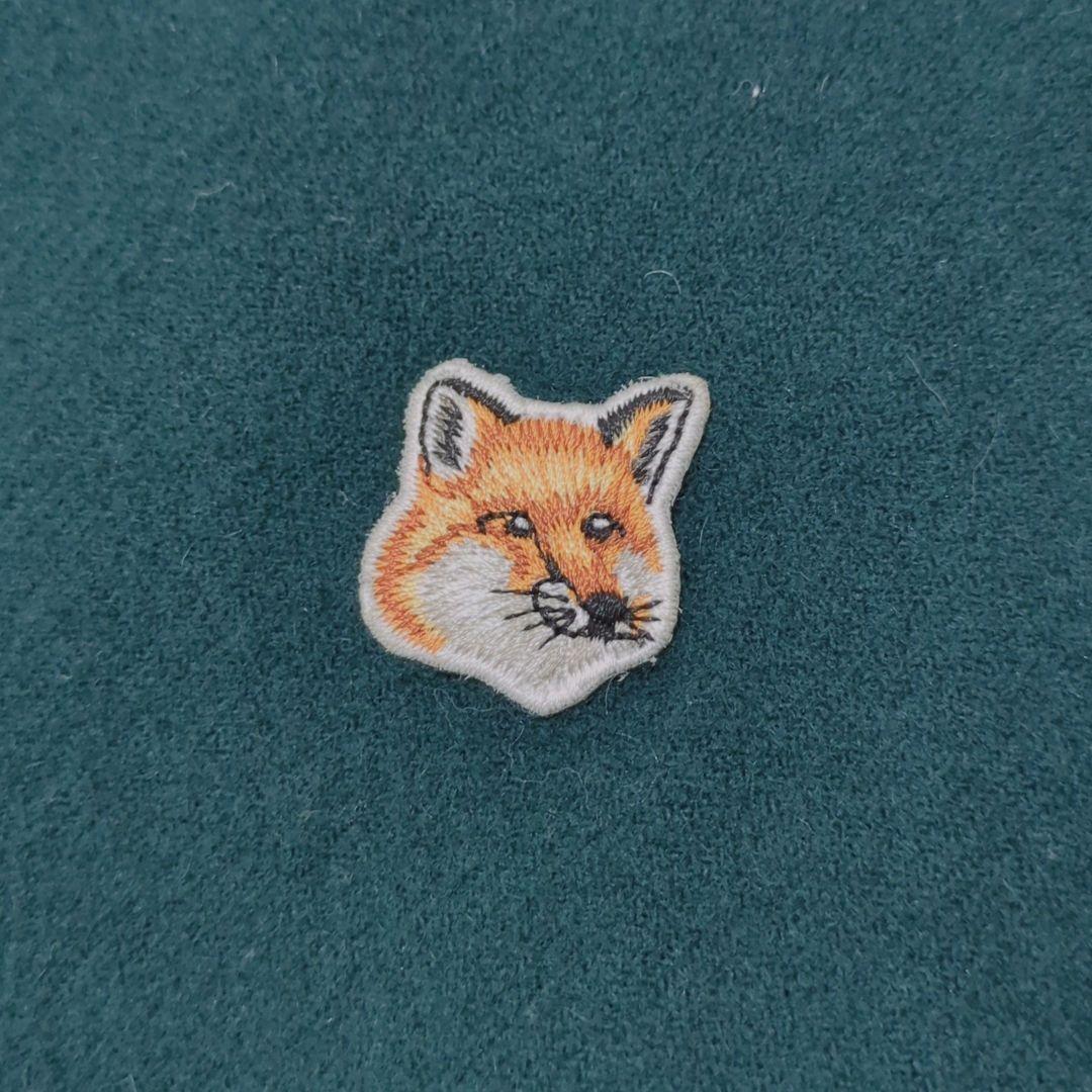 美品 メゾンキツネ ヴァージンウール 大判 ストール マフラー グリーン