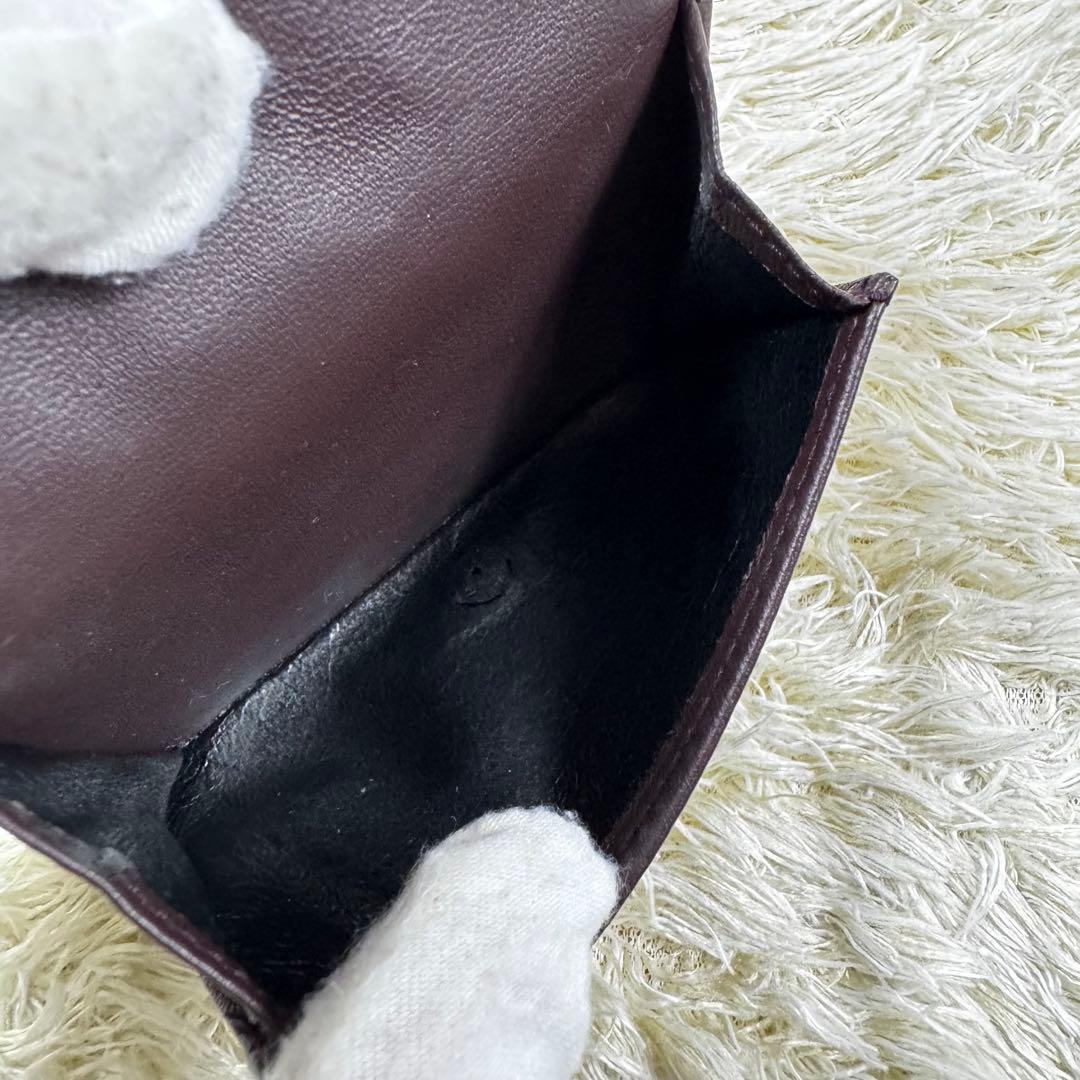 希少✨ボッテガヴェネタ　三つ折り財布　イントレチャート　バイカラー　ブラウン